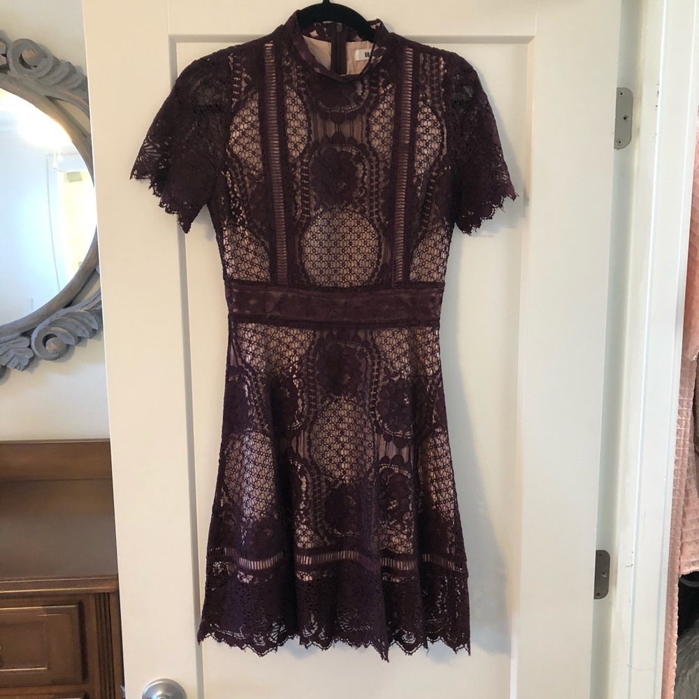 BB Dakota Marroon Lace dress